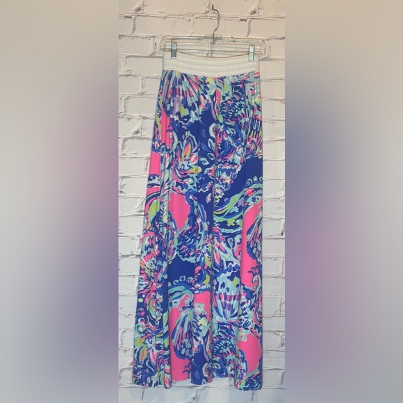 Lilly Pulitzer Nola Beach Maxi Skirts vibrant Multi Coastal Retreat print Small - Picture 2 of 5